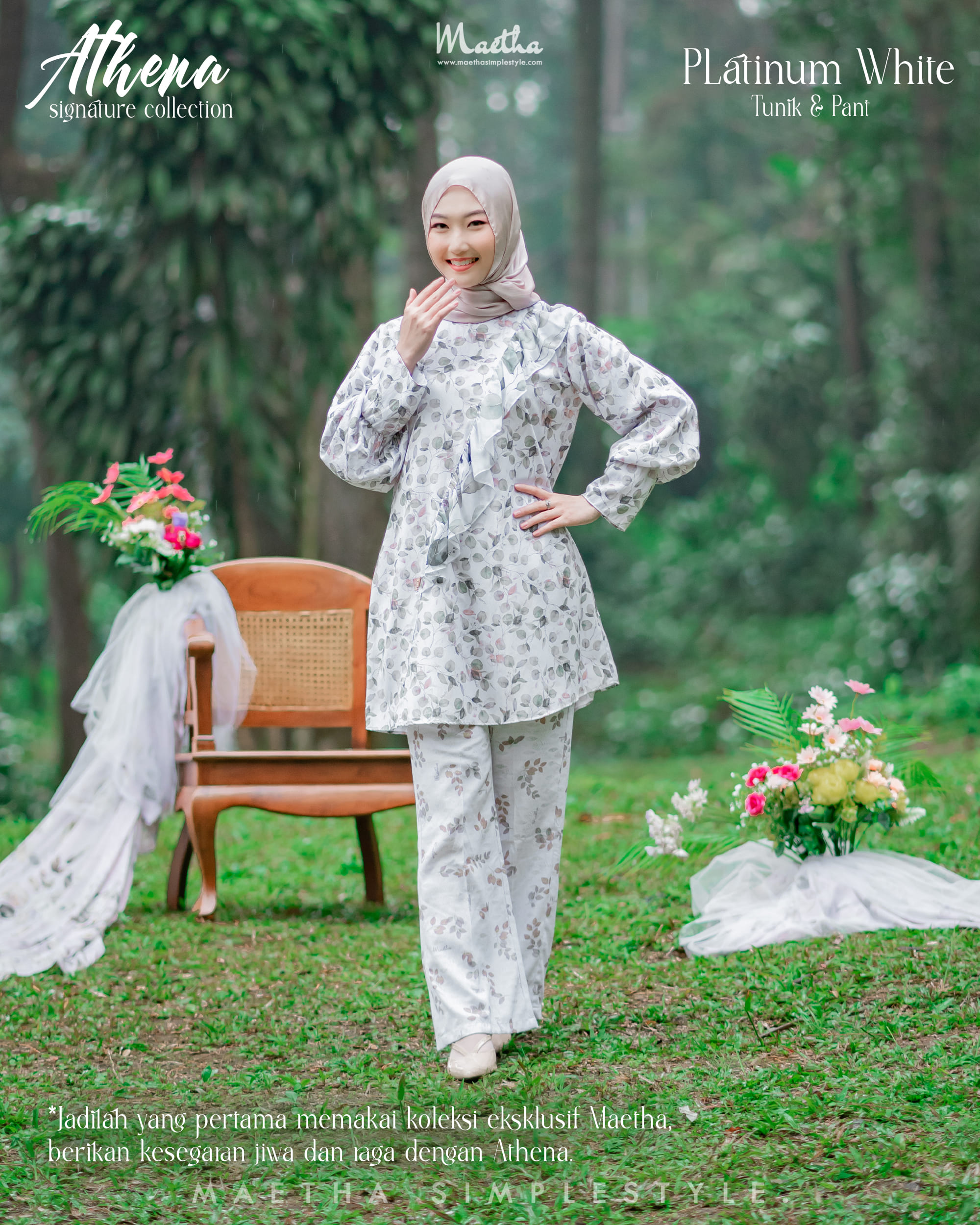 Athena Pant Series Platinum White